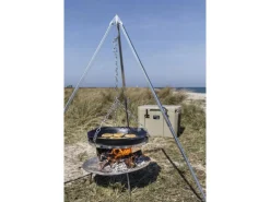 Petromax Feuerpfanne FP50H-T Schwarz mit 2 Henkeln Gusseisen Ø 50 cm< Herde