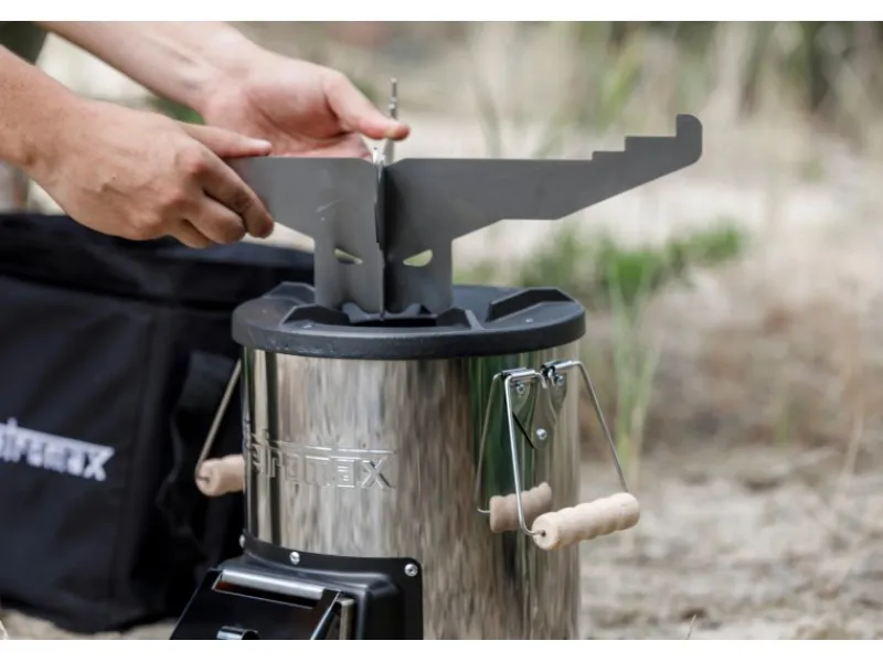 Petromax Töpfe<Grillplatte mit Kochkreuz für Raketenofen