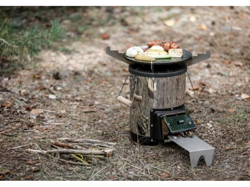 Petromax Töpfe<Grillplatte mit Kochkreuz für Raketenofen