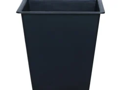 Pflanzkasten mit Rollen Polyrattan Anthrazit-Schwarz 82 cm x 28 cm x 72 cm< Töpfe