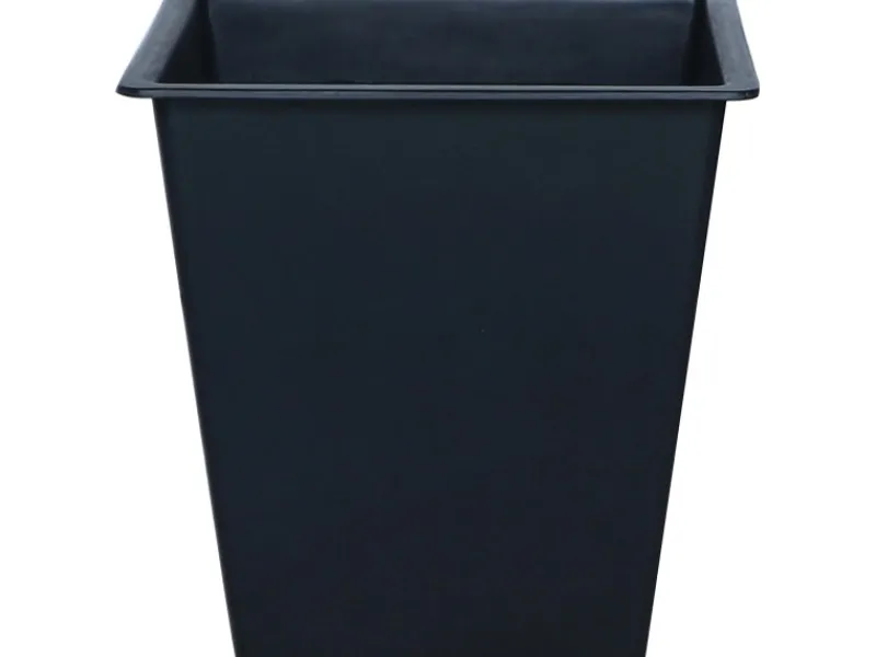 Pflanzkasten mit Rollen Polyrattan Anthrazit-Schwarz 82 cm x 28 cm x 72 cm< Töpfe