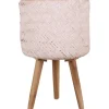 Töpfe<Pflanztopf aus Bambus mit FSC-Holzfüßen Ø 25 cm x 20 cm/40 cm Weiß