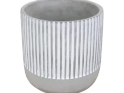 Discount Pflanztopf Beton Ø 15 cm x 14 cm Grau-Weiß