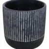 Töpfe<Pflanztopf Beton Ø 20 cm x 18 cm Schwarz