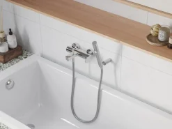 Clearance pianura Badewannen-Einhebelmischer Aora Aufputz mit Brauseanschluss in Chrom