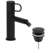 Discount pianura Bidet-Einhebelmischer Stella 5L mit Pop Up Ablaufventil in Schwarz Matt