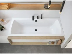 Outlet pianura Dreiloch-Wannenrand-Einhebelmischer Giulia inkl. Brausegarnitur in Schwarz Matt