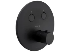 pianura Thermostat Unterputz für 2 Verbraucher Stella Smart Push in Schwarz Matt< Einhebelmischer