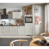 Sale Pino Küchenzeile 260 cm Beton Weißgrau Anschlag rechts 1 Geräteschrank