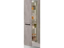 Online Pino Küchenzeile 280 cm Beton Perlgrau Anschlag rechts 1 Geräteschrank