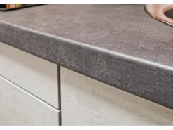 Hot Pino Küchenzeile 180 cm Beton Weißgrau Anschlag rechts 1 Geräteschrank