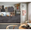 Pino Küchenzeile 250 cm Beton Grafitgrau Anschlag rechts 1 Geräteschrank< Kühlschränke
