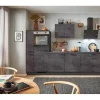Sale Pino Küchenzeile 280 cm Beton Grafitgrau Anschlag L 1 Geräte-. 1 Seitenschrank