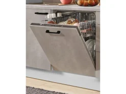 Hot Pino Küchenzeile 280 cm Beton Perlgrau Anschlag links 1 Geräteschrank
