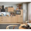 Pino Küchenzeile 310 cm Eiche Aviva Anschlag rechts 1 Geräte-. 1 Seitenschrank< Kochfelder|Kühlschränke