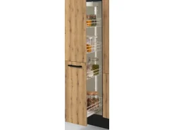 Outlet Pino Küchenzeile 360 cm Evoke Eiche Anschlag links 1 Geräte-, 1 Apothekerschrank