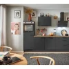Pino Küchenzeile 270 cm Grafit Anschlag links 1 Geräteschrank< Kühlschränke
