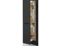 New Pino Küchenzeile 310 cm Grafit Anschlag links 1 Geräte-, 1 Apothekerschrank