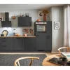 New Pino Küchenzeile 280 cm Grafit Anschlag rechts 1 Geräte-. 1 Seitenschrank