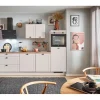 Pino Küchenzeile 250 cm Kaschmirgrau Matt Anschlag rechts 1 Geräteschrank