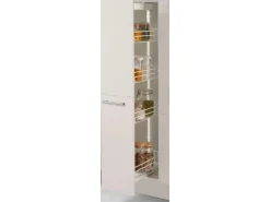 Discount Pino Küchenzeile 250 cm Kaschmirgrau Anschlag links 1 Geräteschrank