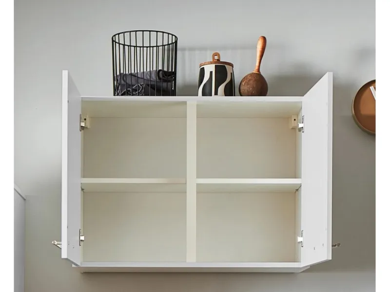 Clearance Pino Küchenzeile 280 cm Lichtgrau Hochglanz Anschlag links 1 Geräteschrank