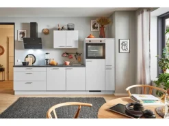 Hot Pino Küchenzeile 280 cm Lichtgrau Anschlag rechts 1 Geräte-. 1 Seitenschrank