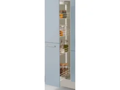 Clearance Pino Küchenzeile 310 cm Pastellblau Anschlag links 2 Geräteschränke