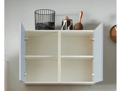 Best Pino Küchenzeile 340 cm Pastellblau Anschlag links 2 Geräteschränke