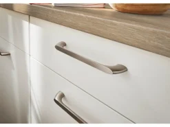 Pino Küchenzeile 160 cm Weiß Anschlag rechts< Kochfelder