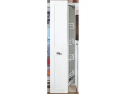 Hot Pino Küchenzeile 350 cm Weiß matt Anschlag links 1 Geräte-, 1 Apothekerschrank