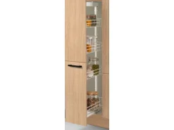 Discount Pino Küchenzeile 360cm Eiche Aviva Anschlag rechts 1 Geräte-, 1 Apothekerschrank