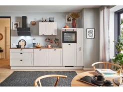 Best Pino Küchenzeile 290cm Kaschmirgrau Matt Anschlag R 1 Geräte-. 1 Seitenschrank
