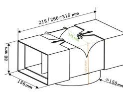 Hot PKM Universal-Abluftweiche AT150-4 für PKM Dunstabzugshauben