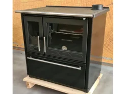 Clearance Plamen Küchenofen Holzherd 850 Glas Schwarz Rechte Version und 8 kW