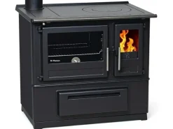 Plamen Herde<Küchenofen Holzherd Slavonac Schwarz Linke Version und 8 kW