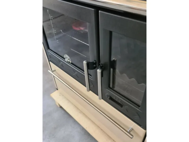 Plamen Herde<Küchenofen Holzherd 850 Glas Creme Linke Version und 8 kW