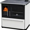 Hot Plamen Küchenofen Holzherd 850 Glas Weiß Rechte Version und 8 kW