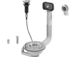 Prevex Ablaufventil-Set mit Drehbedienung 1 1/2" Ø 114 mm Chrom< Zubehör Für Küchenarmatur|Ersatzteile Küchenarmatur
