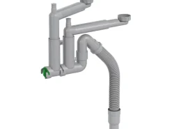 Prevex Smartloc Küchenablauf 2 Becken Ø 40 mm / 50 mm Grau< Zubehör Für Küchenarmatur