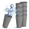 ProHome Geschirr<Becher Kunststoff Grau 0,4 Liter 8er Pack