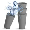 ProHome Becher Kunststoff Grau 0,4 Liter 4er Pack< Geschirr