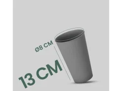 ProHome Becher Kunststoff Grau 0,4 Liter 4er Pack< Geschirr