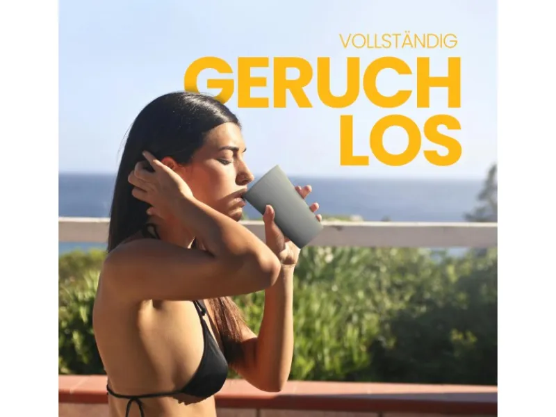 Online ProHome Becher Kunststoff Grau 0,2 Liter 8er Pack