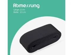 Outlet ProHome Gummiband 2,5 m x 3,5 cm Schwarz