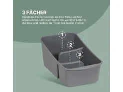 ProHome Vorratsbehälter|Küchenhelfer<Küchenorganizer Gewürze & Tüten Anthrazit 4er Pack
