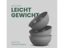 ProHome Geschirr<Kunststoff Schüssel BPA Frei 255 x 10 cm Grau