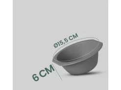 ProHome Geschirr<Kunststoff Schüssel BPA Frei 1,55 x 6 cm Grau 2er Pack