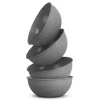 ProHome Kunststoff Schüssel BPA Frei 255 x 10 cm Grau 4er Pack< Geschirr