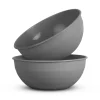 ProHome Kunststoff Schüssel BPA Frei 255 x 10 cm Grau 2er Pack< Geschirr